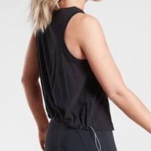 Athleta Organic Bungee Tank BLACK Shirt Top XS